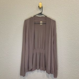 Faded Glory Grey Mauve Cardigan